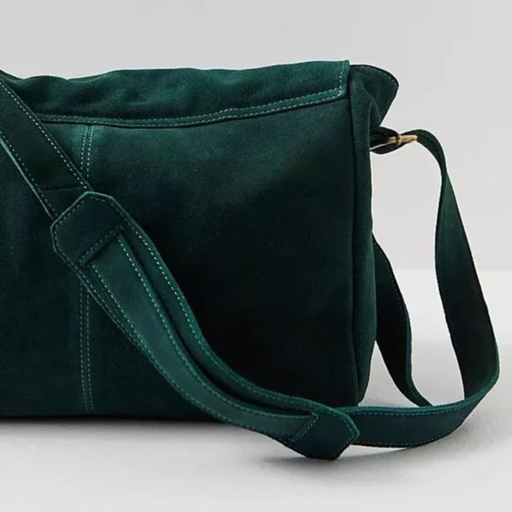 FREE PEOPLE Zahara Suede Messenger Bag / Enchanted Forest - Picture 6 of 16